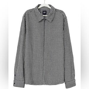 Men’s GAP Black & White Gingham Zip Up Lightweight Shirt Jacket Size XXL